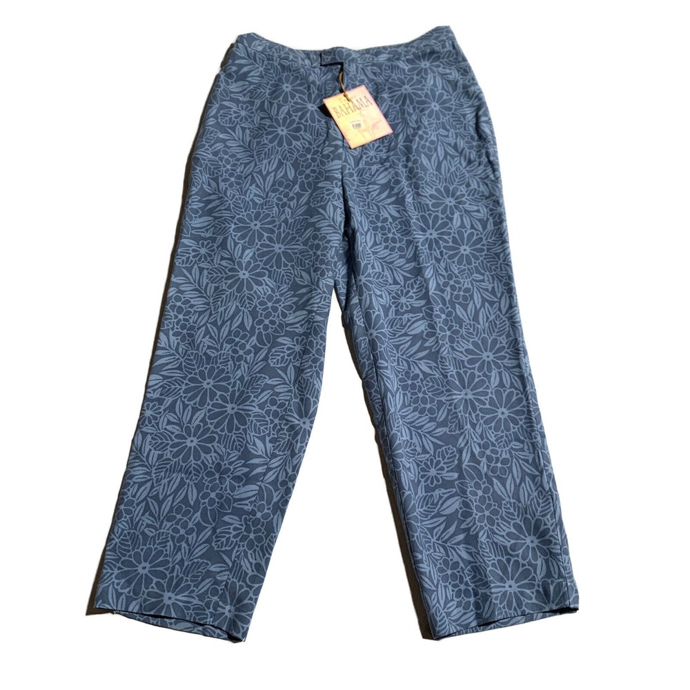 Tommy Bahama Women’s 100%  Silk Kimono Pants Size 4 Blue Mystic Floral NWT